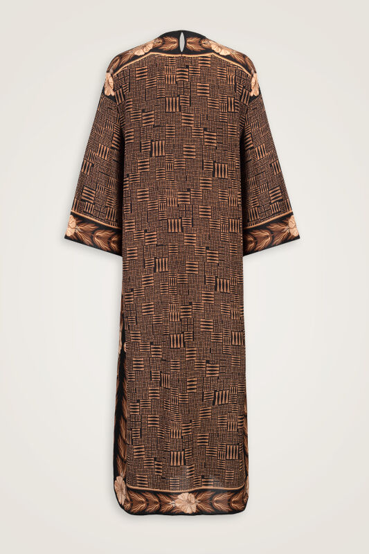 Stone Wall Copper Crepe Silk Dress - 6