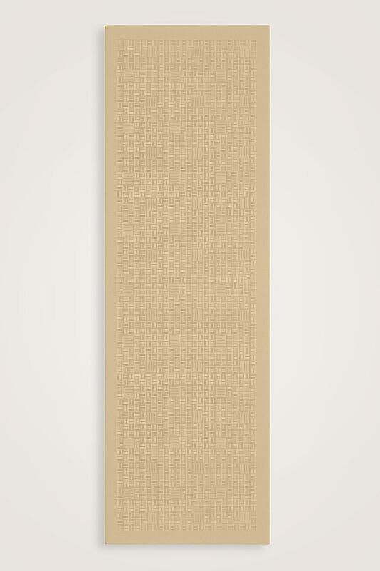 Stone Wall Logo Cream Jacquard Silk Scarf - 2