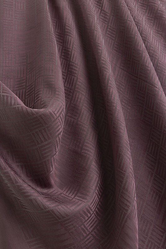 Stone Wall Logo Purple Jacquard Silk Scarf - 2