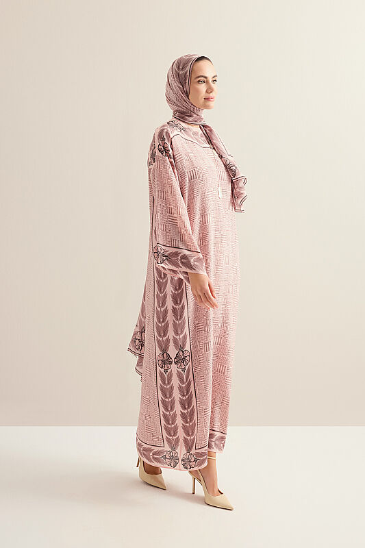 Stone Wall Powder Crepe Silk Dress - 7