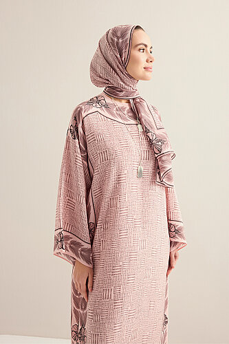 Stone Wall Powder Crepe Silk Dress - 3