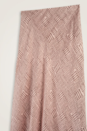 Stone Wall Powder Twill Silk Bias Skirt - Imannoor (3)