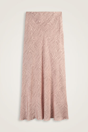 Stone Wall Powder Twill Silk Bias Skirt - Imannoor (1)