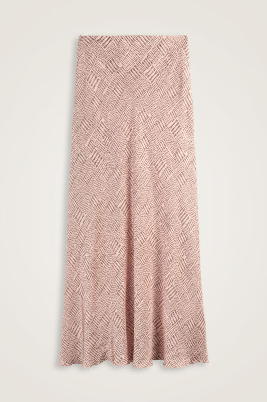 Stone Wall Powder Twill Silk Bias Skirt - 1