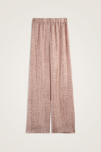 Stone Wall Powder Twill Silk Trousers - 1