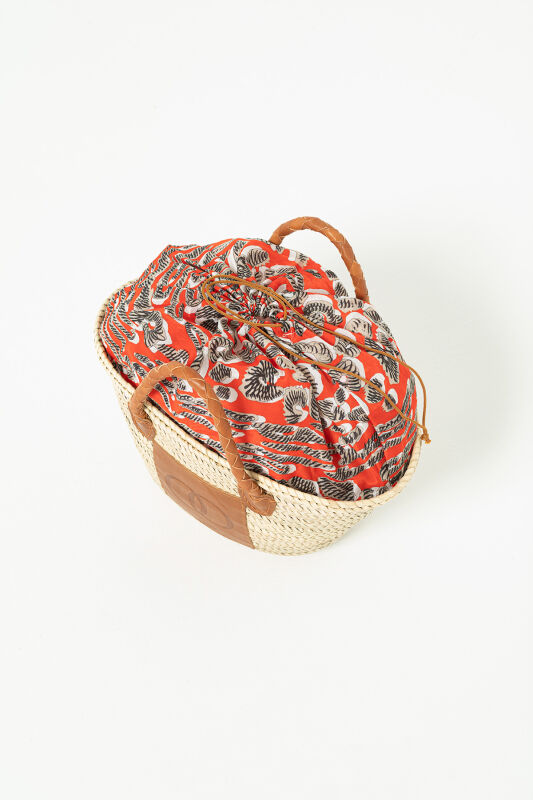 Straw Orange Leopard Bag - 6