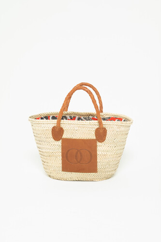 Straw Orange Leopard Bag - 3