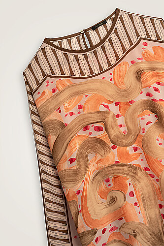 Stream Road Salmon Crepe Silk Kaftan - 6