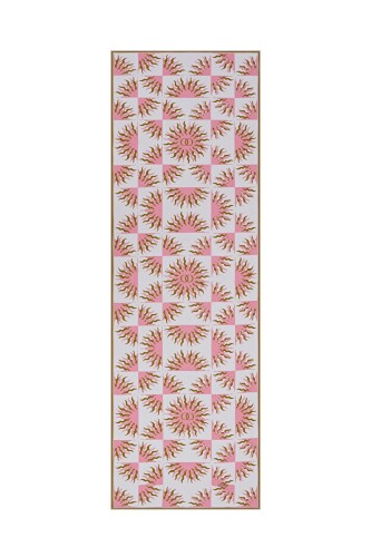 Sun Monogram Cotton Shawl Pink 