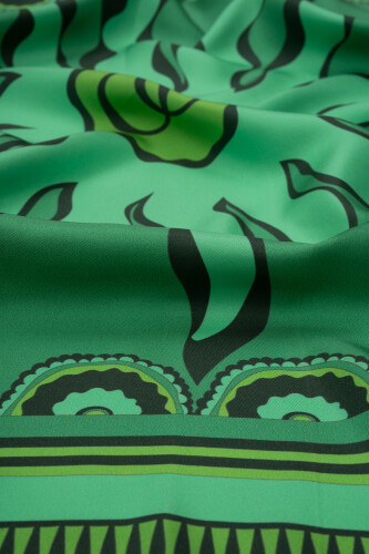 Sun Noor Silk Scarf Green - 2