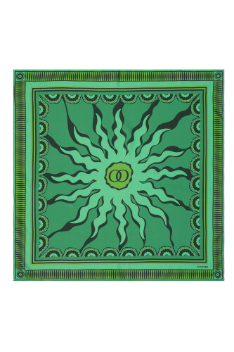 Sun Noor Silk Scarf Green 