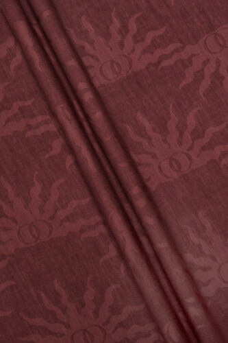 Sun Rise Ferah Tencel Wool Viscose Shawl Burgundy - 3