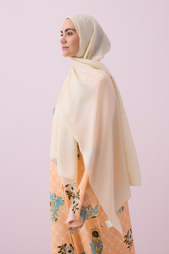 Sun Rise Ferah Tencel Wool Viscose Shawl Ecru 