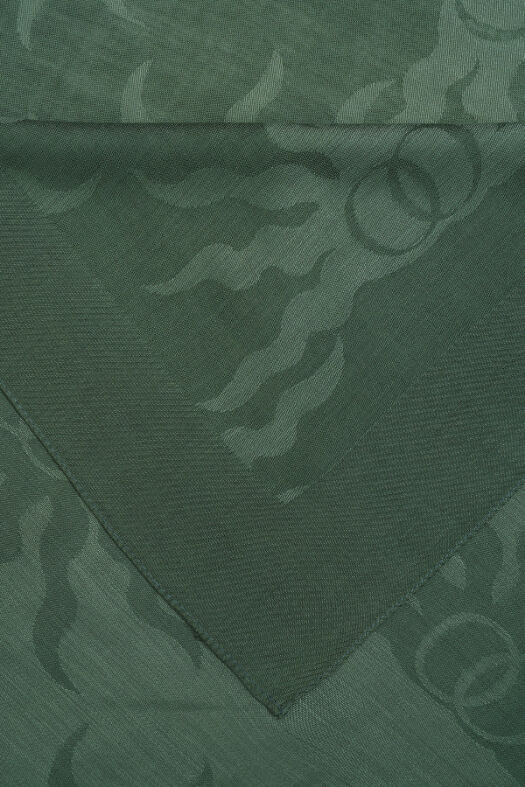 Sun Rise Ferah Tencel Wool Viscose Shawl Green - 2