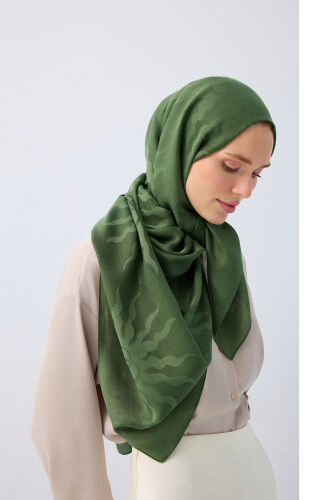 Sun Rise Ferah Tencel Wool Viscose Shawl Green 