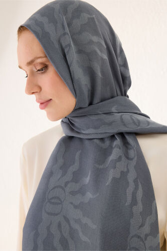 Sun Rise Ferah Tencel Wool Viscose Shawl Grey 