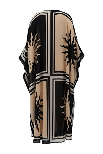 Sun Square Silk Kaftan Black - 6