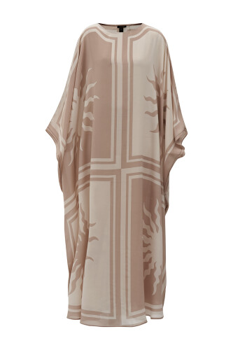 Sun Square Silk Kaftan Green 