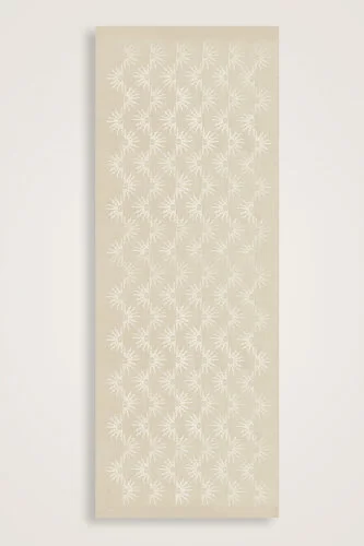 Sunrise Beige Shiny Jacquard Shawl - 2