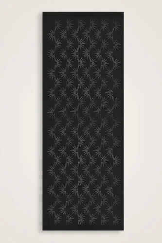 Sunrise Black Shiny Jacquard Shawl - 2