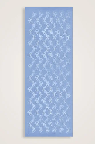 Sunrise Blue Shiny Jacquard Shawl 