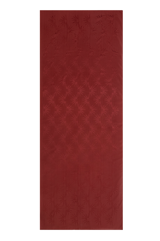 Sunrise Burgundy Shiny Jacquard Shawl - 2