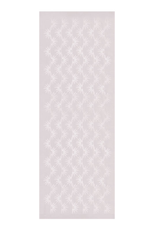 Sunrise Cream Shiny Jacquard Shawl - 1