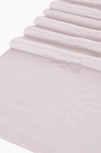 Sunrise Cream Shiny Jacquard Shawl - 2