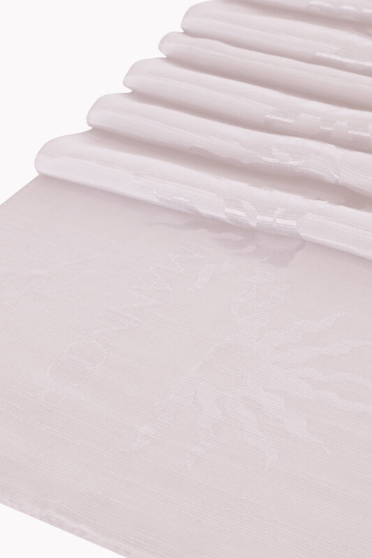 Sunrise Cream Shiny Jacquard Shawl - 2