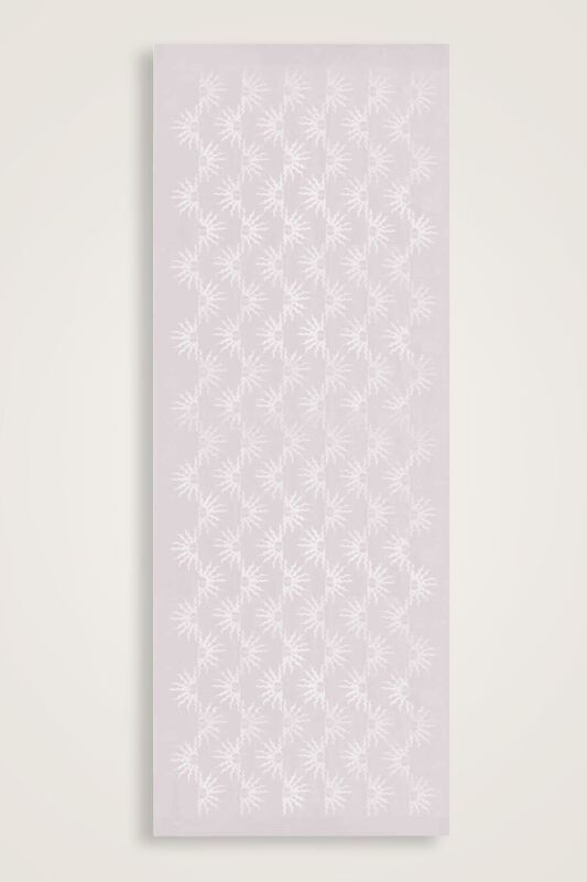 Sunrise Cream Shiny Jacquard Shawl - 2