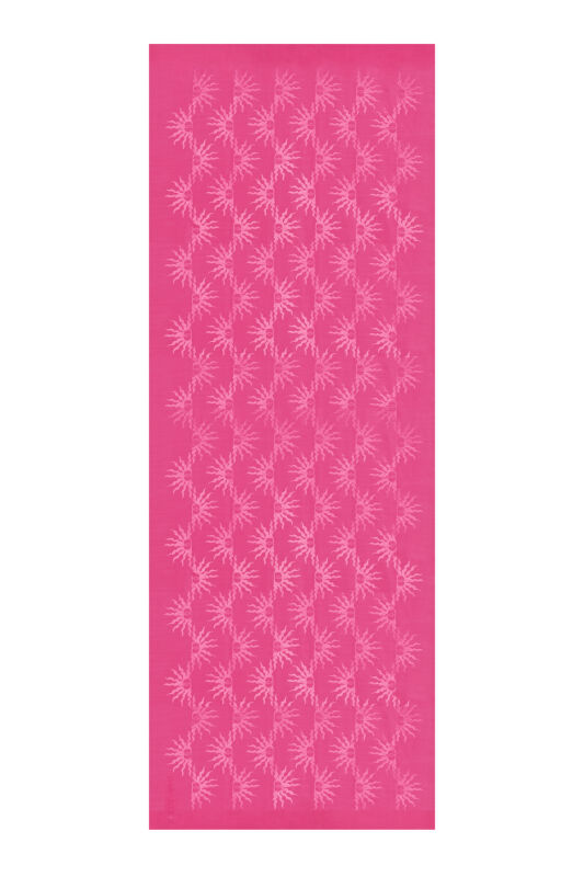 Sunrise Fuchsia Shiny Jacquard Shawl - 1