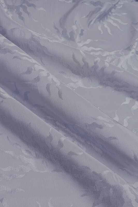 Sunrise Gray Shiny Jacquard Shawl - 4