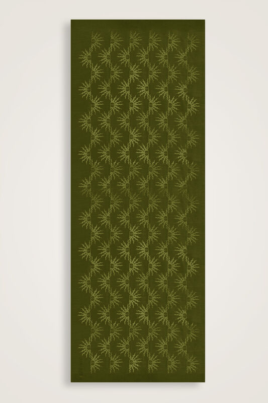 Sunrise Khaki Shiny Jacquard Shawl - 2