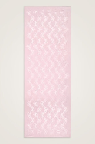 Sunrise Light Pink Shiny Jacquard Shawl - 2