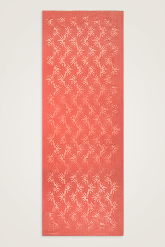 Sunrise Peach Shiny Jacquard Shawl - 2