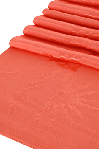 Sunrise Pomegranate Flower Shiny Jacquard Shawl - 2