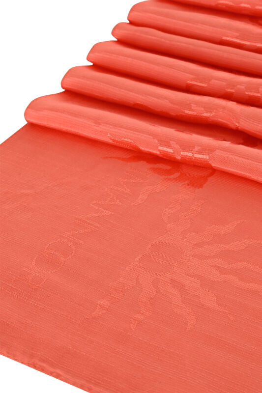 Sunrise Pomegranate Flower Shiny Jacquard Shawl - 2
