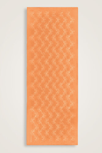 Sunrise Saffron Shiny Jacquard Shawl - 2