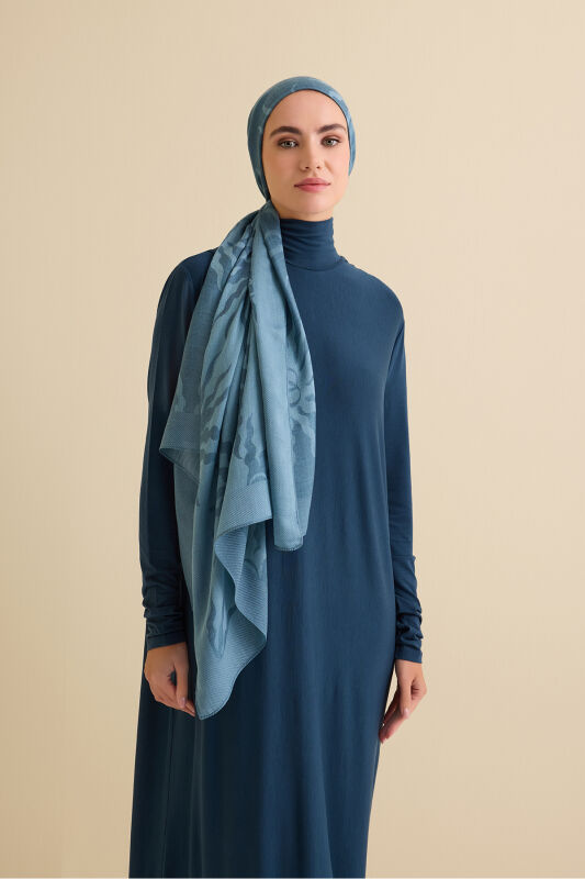 Sunrise Sand Turquoise Spacious Tencel Shawl - 5