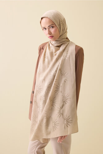 Sunrise Stone Shiny Jacquard Shawl - Imannoor (4)