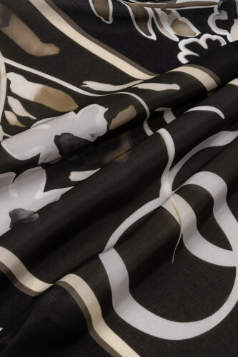 Swing Brown Silk Shawl - 4