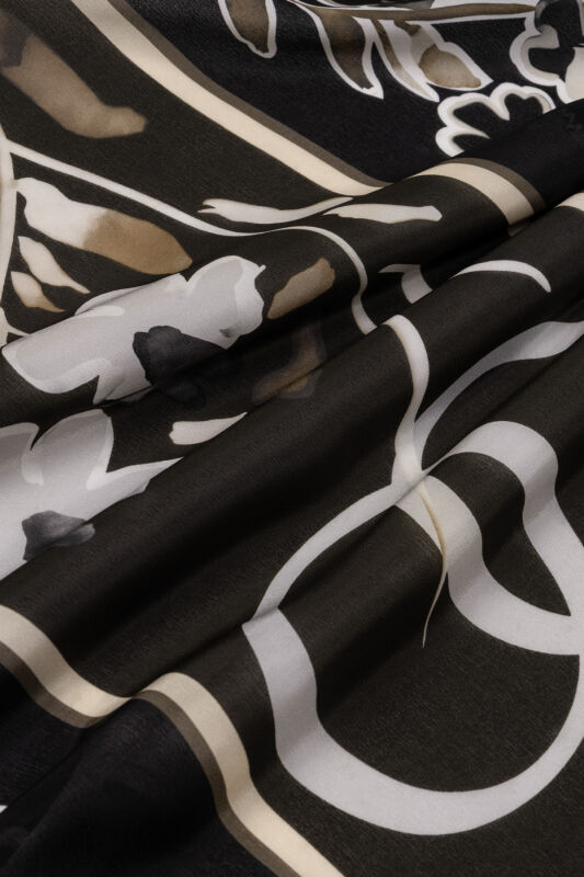 Swing Brown Silk Shawl - 4