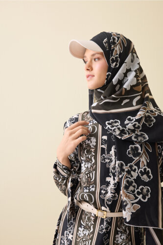 Swing Brown Silk Shawl - 5
