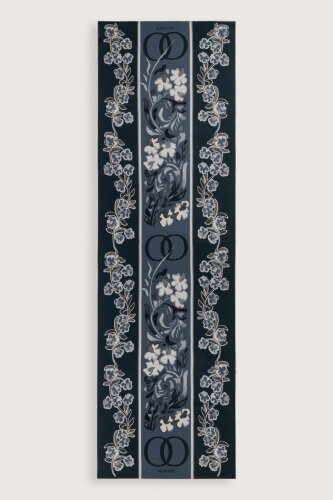 Swing Navy Blue Silk Shawl - 2