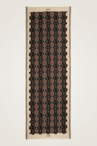 Swirl Brown Wool Shawl - Imannoor