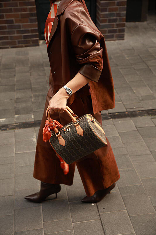 Tan Leather Blazer Jacket - 3