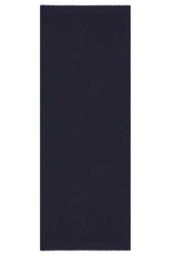 Taşlı Lacivert İpek Şal 80x200 - 1