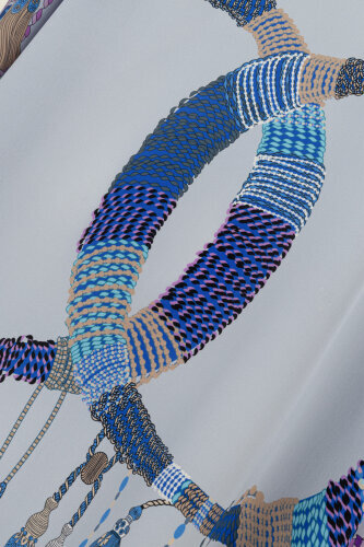 Tassel Noor Gray Silk Abaya - 6