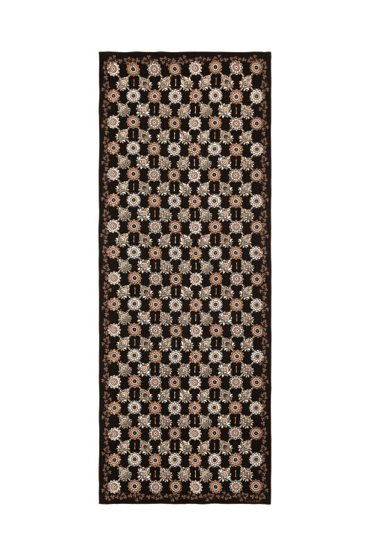 Terrace Garden Silk Shawl Brown - 2