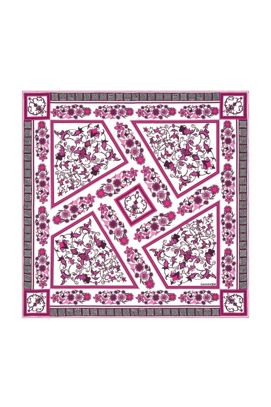 Tezhip Silk Scarf Pink - 1